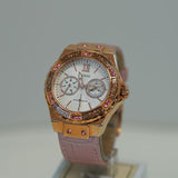  Shop Authentic Guess Limelight Quartz Analog White Dial Pink Leather Strap Watch For Women - W0775l3 - Luxxuri
