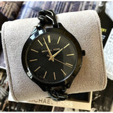  Shop Authentic Michael Kors Slim Runway Black Dial Black Steel Strap Watch for Women - MK3317 - Luxxuri