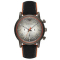  Shop Authentic Emporio Armani Chronograph Quartz Grey Dial Black Leather Strap Watch For Men - AR11174 - Luxxuri