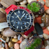  Shop Authentic Fossil Bannon Multifunction Black Dial Red Silicone Strap Watch for Men - BQ2499 - Luxxuri