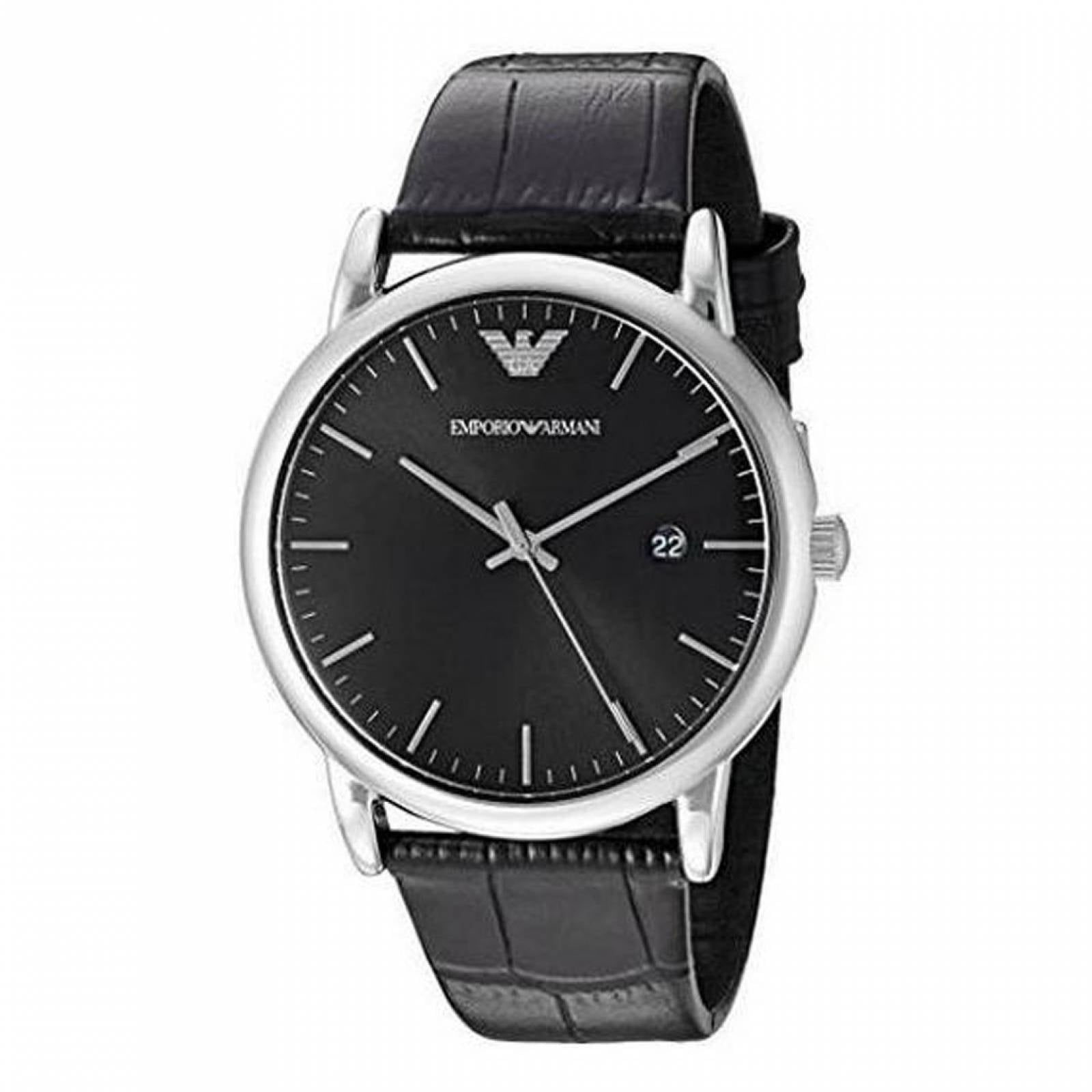  Shop Authentic Emporio Armani Classic Quartz Black Dial Black Leather Strap Watch For Men - AR1692 - Luxxuri