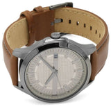  Shop Authentic Armani Exchange Hampton Chronograph Grey Dial Brown Leather Strap Watch For Men - AX2414 - Luxxuri