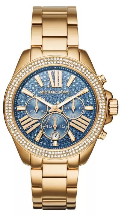  Shop Authentic Michael Kors Wren Diamonds Blue Dial Gold Steel Strap Watch for Women - MK6291 - Luxxuri