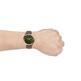  Shop Authentic Fossil The Minimalist 3H Black Dial Brown Leather Strap Watch for Men - FS5464 - Luxxuri