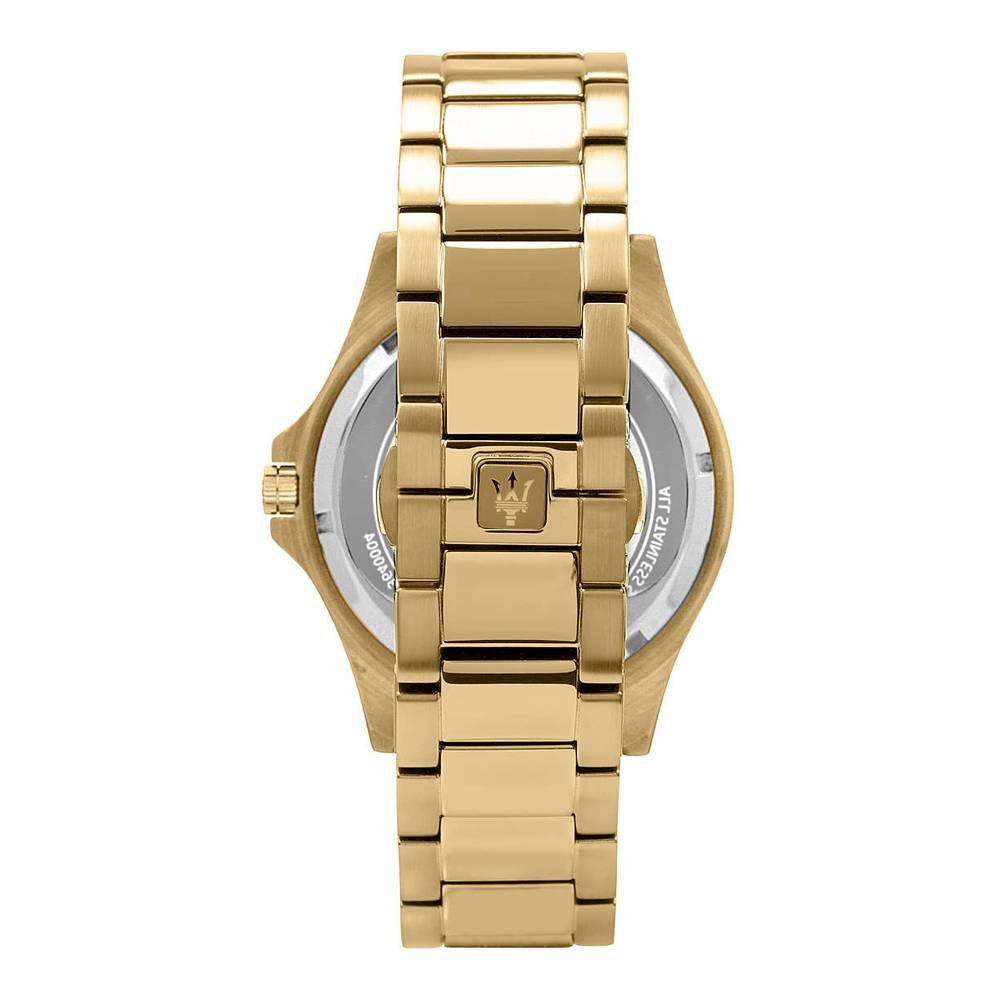  Shop Authentic Maserati SFIDA Black Dial Yellow Gold Toned Stainless Steel Watch For Men - R8823140003 - Luxxuri