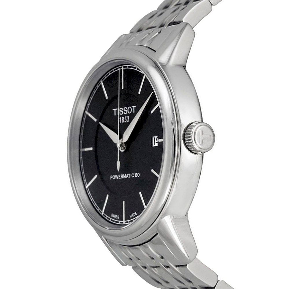 Shop Authentic Tissot Classic Carson Powermatic 80 Black Dial Silver Steel Strap Watch For Men - T085.407.11.051.00 - Luxxuri