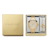  Shop Authentic Michael Kors Slim Runway Crystals Gold Dial Gold Steel Strap Watch for Women - MK1046 - Luxxuri