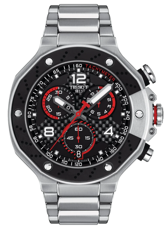  Shop Authentic Tissot T Race Moto GP Limited Edition Chronograph Black Dial Silver Steel Strap Watch for Men - T141.417.11.057.00 - Luxxuri