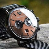  Shop Authentic Emporio Armani Aviator Brown Dial Grey Mesh Bracelet Watch For Men - AR11141 - Luxxuri