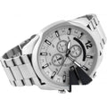  Shop Authentic Diesel Mega Chief Chronograph Silver Dial Silver Steel Strap Watch For Men - DZ4501 - Luxxuri