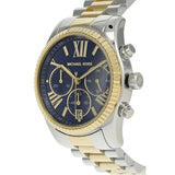  Shop Authentic Michael Kors Lexington Chronograph Blue Dial Two Tone Steel Strap Watch For Women - MK7218 - Luxxuri