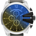  Shop Authentic Diesel Mega Chief Quartz Black Dial Grey Leather Strap Watch For Men - DZ4523 - Luxxuri
