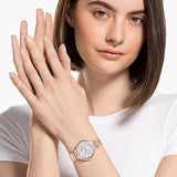  Shop Authentic Swarovski Crystalline Chic Analog Silver Dial Rose Gold Steel Strap Watch for Women - 5544590 - Luxxuri