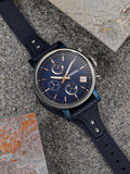  Shop Authentic Fossil Boyfriend Sport Chronograph Blue Dial Blue Leather Strap Watch for Women - ES4113 - Luxxuri
