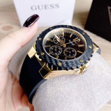 Shop Authentic Guess Overdrive Black Dial Black Rubber Strap Watch for Women - W0149L4 - Luxxuri