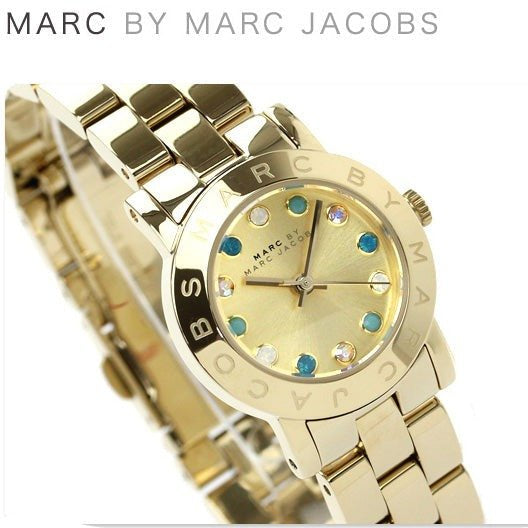  Shop Authentic Marc Jacobs Amy Dexter Gold Dial Gold Steel Strap Watch for Women - MBM3218 - Luxxuri