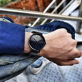  Shop Authentic Calvin Klein Boost Black Dial Black Leather Strap Watch for Men - K7Y214CZ - Luxxuri