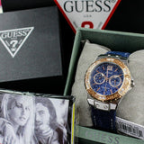  Shop Authentic Guess Limelight Quartz Analog Blue Dial Blue Denim Strap Watch For Women - W0775l10 - Luxxuri