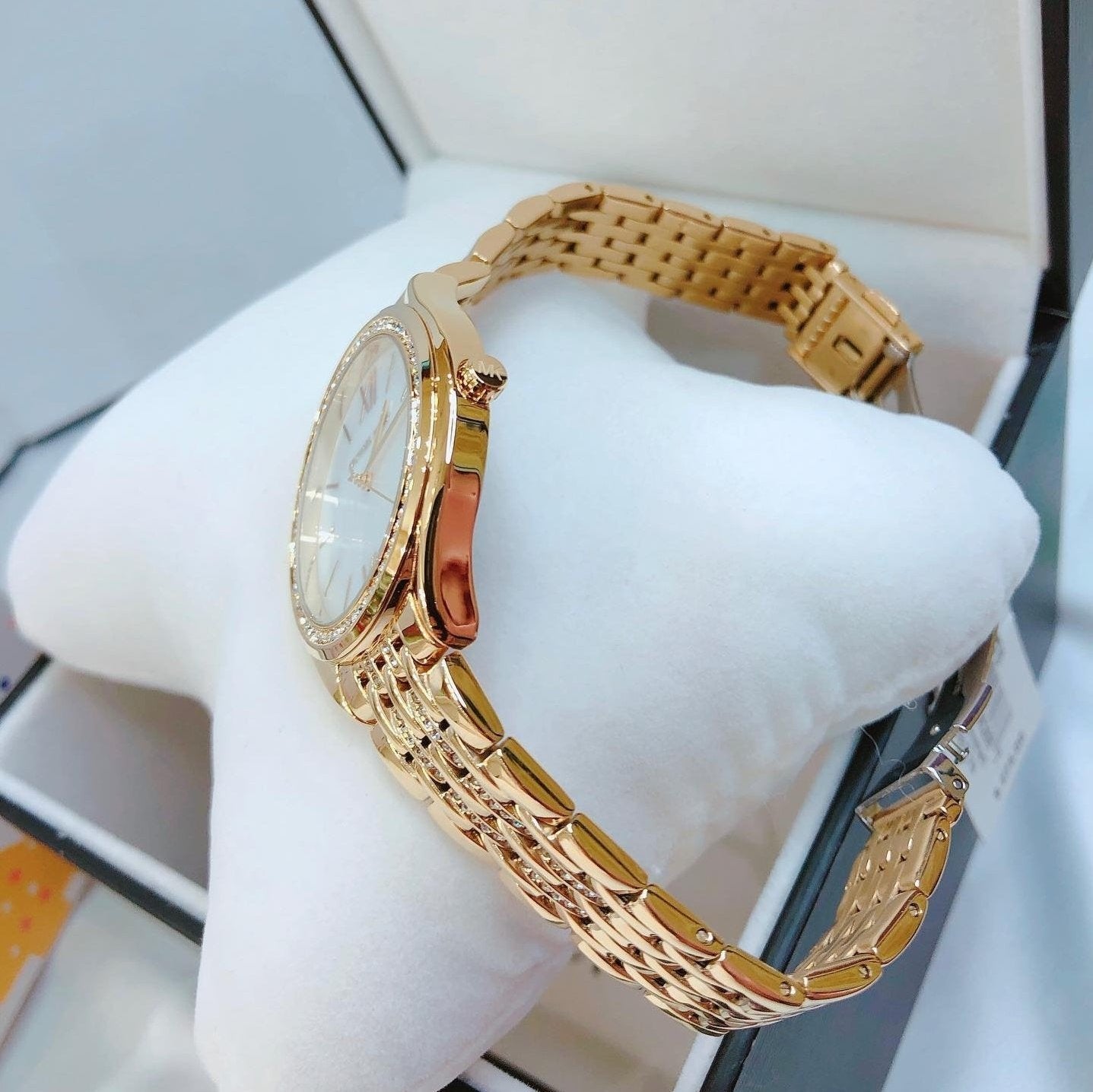  Shop Authentic Michael Kors Mindy Three Hand White Dial Rose Gold Steel Strap Watch for Women - MK7078 - Luxxuri