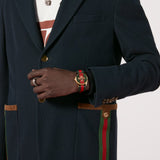  Shop Authentic Gucci G Timeless Quartz Green & Red Dial Green & Red NATO Strap Watch For Men - YA126487A - Luxxuri