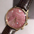  Shop Authentic Emporio Armani Classic Chronograph Burgundy Dial Brown Leather Strap Watch For Men - AR1890 - Luxxuri