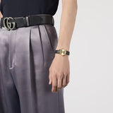  Shop Authentic Gucci G Timeless Quartz Silver Dial Black Leather Strap Watch For Women - YA1265023 - Luxxuri