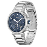  Shop Authentic Hugo Boss One Chronograph Blue Dial Silver Steel Strap Watch For Men - 1513999 - Luxxuri