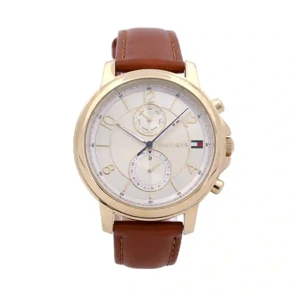  Shop Authentic Tommy Hilfiger Claudia Rose Gold Dial Brown Leather Strap Watch for Women - 1781818 - Luxxuri