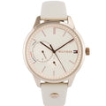  Shop Authentic Tommy Hilfiger Brooke Quartz White Dial Cream Leather Strap Watch for Women  - 1782022 - Luxxuri
