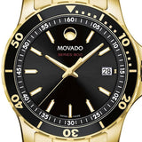  Shop Authentic Movado Series 800 Black Dial Gold Steel Strap Watch For Men - 2600145 - Luxxuri