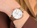  Shop Authentic Tommy Hilfiger Jenna Quartz White Dial Rose Gold Steel Strap Watch for Women - 1782070 - Luxxuri