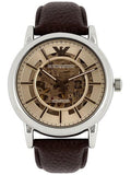  Shop Authentic Emporio Armani Luigi Meccanico Brown Dial Brown Leather Strap Watch For Men - AR1982 - Luxxuri
