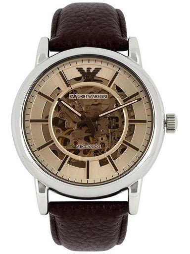  Shop Authentic Emporio Armani Luigi Meccanico Brown Dial Brown Leather Strap Watch For Men - AR1982 - Luxxuri