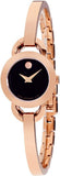  Shop Authentic Movado Rondiro 22mm Black Dial Rose Gold Steel Strap Watch For Women - 0607065 - Luxxuri