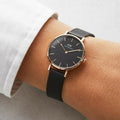  Shop Authentic Daniel Wellington Petite Ashfield Black Dial Black Mesh Strap Watch For Women - DW00100245 - Luxxuri