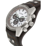  Shop Authentic Fossil Coachman Chronograph Silver Dial Brown Leather Strap Watch for Men - CH2565 - Luxxuri