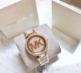  Shop Authentic Michael Kors Parker Pink Dial Pink Steel Strap Watch for Women - MK6176 - Luxxuri