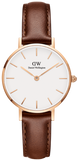  Shop Authentic Daniel Wellington Classic Petite York White Dial Brown Leather Strap Watch For Women - DW00100176 - Luxxuri