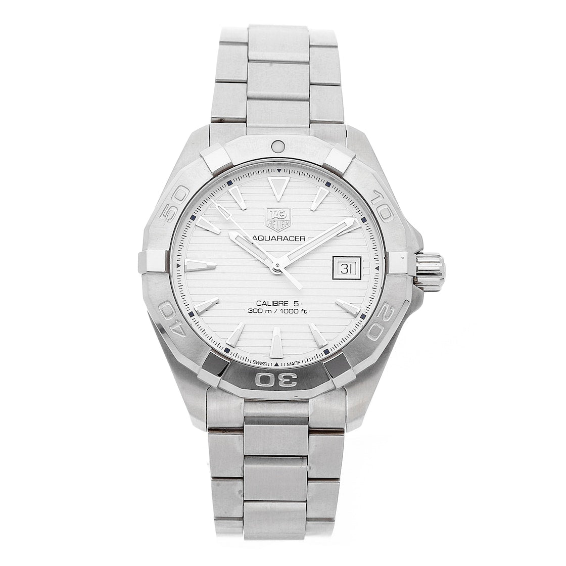  Shop Authentic Tag Heuer Aquaracer White Dial Watch for Men - WAY2111.BA0928 - Luxxuri