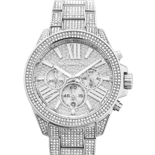  Shop Authentic Michael Kors Wren Chronograph Crystals Silver Dial Silver Steel Strap Watch For Women - MK6317 - Luxxuri