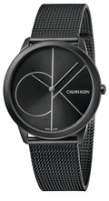  Shop Authentic Calvin Klein Minimal Black Dial Black Mesh Bracelet Watch for Men - K3M5145X - Luxxuri