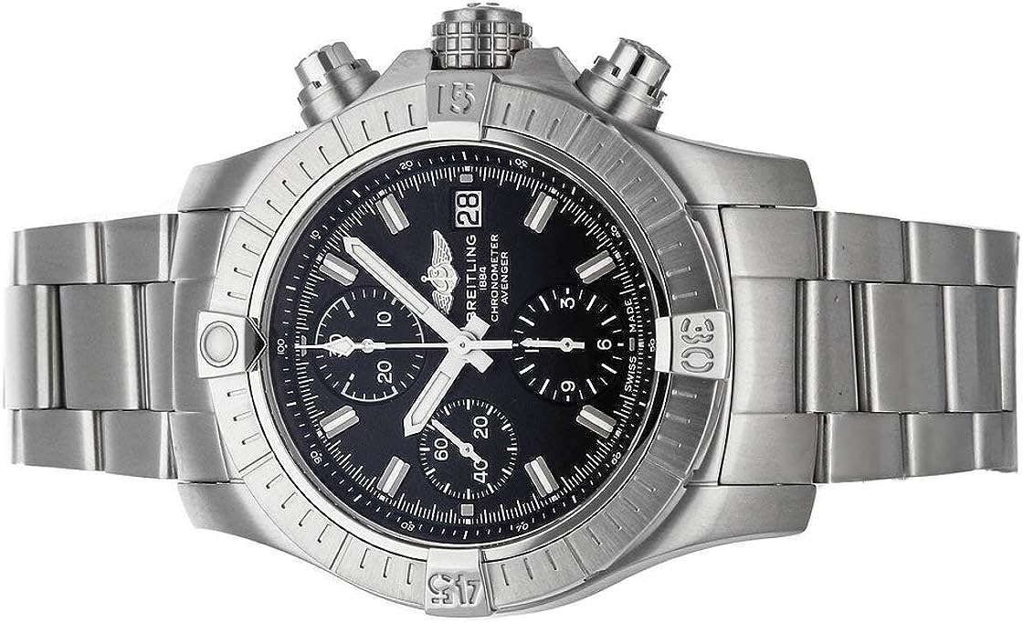  Shop Authentic Breitling Avenger Chronograph 43 Black Dial Silver Steel Strap Watch for Men - A13385101B1A1 - Luxxuri