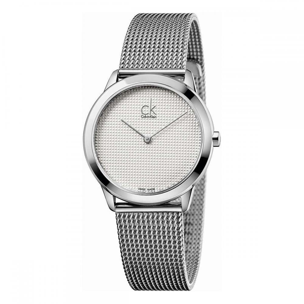  Shop Authentic Calvin Klein Minimal White Dial Silver Mesh Bracelet Watch for Women - K3M2212Y - Luxxuri