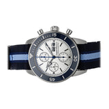  Shop Authentic Breitling Superocean Heritage Chronograph 44 Ocean Conservancy Silver Dial Two Tone NATO Strap Watch for Men - A133131A1G1W1 - Luxxuri