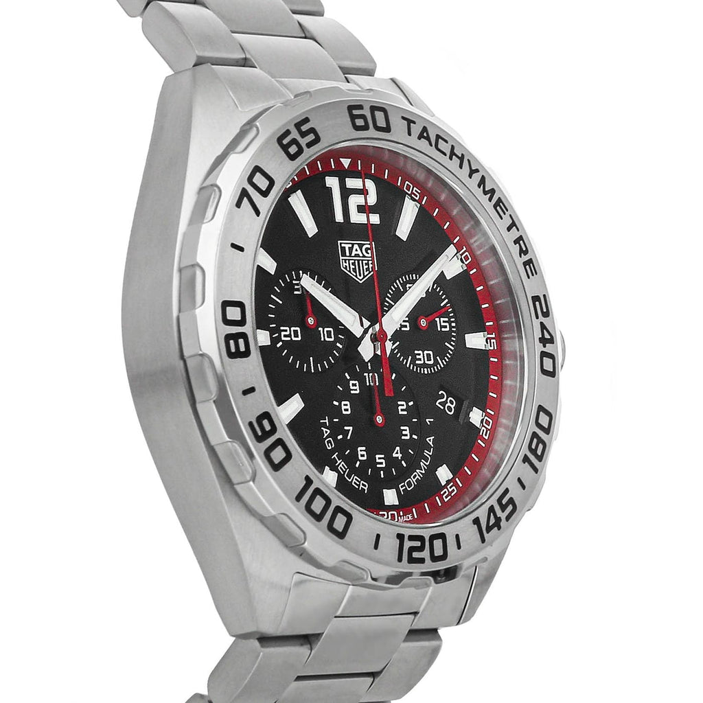  Shop Authentic Tag Heuer Formula 1 Chronograph Black Dial Silver Steel Strap Watch for Men - CAZ101Y.BA0842 - Luxxuri