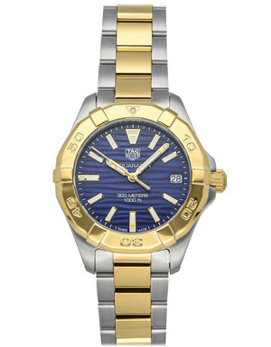  Shop Authentic Tag Heuer Aquaracer Blue Dial Two Tone Steel Strap Watch for Women - WBD1325.BB0320 - Luxxuri