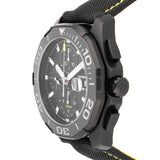  Shop Authentic Tag Heuer Aquaracer Chronograph PVD Black Dial Black Nylon Strap Watch for Men - CAY218A.FC6361 - Luxxuri