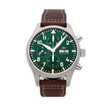  Shop Authentic IWC Pilot's Watch Chronograph Edition Racing Green 43mm Green Dial Brown Leather Strap Watch for Men - IW377726 - Luxxuri