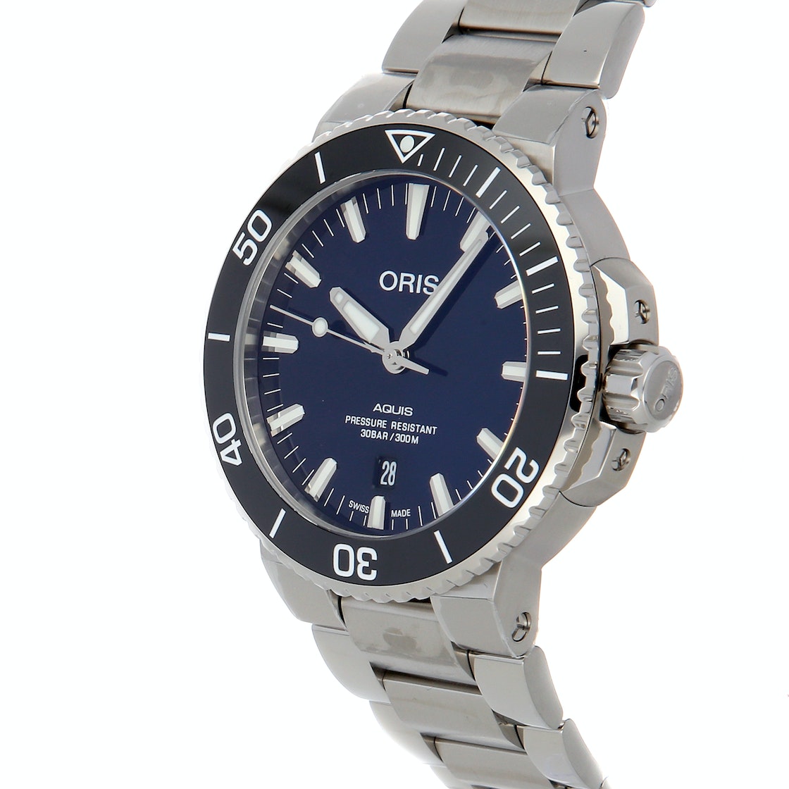  Shop Authentic Oris Aquis Date Blue Dial Silver Steel Strap Watch for Men - 0173377304135-0782405PEB - Luxxuri