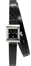  Shop Authentic Gucci G-Frame Black Dial Black Leather Strap Watch For Women - YA128526 - Luxxuri